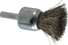 Weiler Abrasives 3/4" Diam Stainless Steel Crimped End Brush 7/8" Trim Length, 1/4" Shank Diam, 22,000 Max RPM 90292 - 00462705