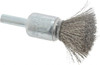 Weiler Abrasives 1/2" Diam Stainless Steel Crimped End Brush 7/8" Trim Length, 1/4" Shank Diam, 25,000 Max RPM 90300 - 00462788