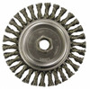 Anderson Products 4-1/2" OD, M10x1.25 Arbor Hole, Knotted Steel Wheel Brush 1/4" Face Width, 13/16" Trim Length, 0.02" Filament Diam, 12,500 RPM 12650 - 00354522