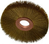 Osborn 3" OD, 5/8" Arbor Hole, Crimped Brass Wheel Brush 3/8" Face Width, 15/16" Trim Length, 0.005" Filament Diam, 15,000 RPM 0001142500 - 06082002