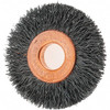 Tru-Maxx 1-1/2" OD, 3/8" Arbor Hole, Crimped Steel Wheel Brush 1/4" Face Width, 7/16" Trim Length, 0.0104" Filament Diam, 20,000 RPM 88555 - 32246530