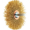Tru-Maxx 3" OD, 1/4" Shank Diam, Crimped Brass Wheel Brush 1/2" Face Width, 1" Trim Length, 0.0118" Filament Diam, 20,000 RPM 88562 - 32246597