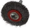 Value Collection 2" OD, 1/4" Shank Diam, Crimped Steel Wheel Brush 3/8" Face Width, 3/8" Trim Length, 0.008" Filament Diam, 15,000 RPM S00651570 - 00651570