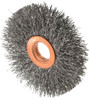 Value Collection 2-1/2" OD, 1/2" Arbor Hole, Crimped Steel Wheel Brush 3/8" Face Width, 3/4" Trim Length, 0.012" Filament Diam, 15,000 RPM S00651760 - 00651760
