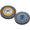 Walter Surface Technologies 10" OD, 1-1/4" Arbor Hole, Crimped Steel Wheel Brush 1" Face Width, 0.0118" Filament Diam, 3,600 RPM 13B100 - 57816167