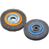 Walter Surface Technologies 8" OD, 1-1/4" Arbor Hole, Crimped Steel Wheel Brush 1" Face Width, 0.0118" Filament Diam, 4,500 RPM 13B080 - 57858615