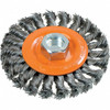 Walter Surface Technologies 4" OD, 5/8-11 Arbor Hole, Knotted Steel Wheel Brush 3/8" Face Width, 0.02" Filament Diam, 20,000 RPM 13L404 - 57858698
