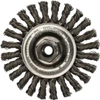 Weiler Abrasives 4" OD, M10x1.25 Arbor Hole, Knotted Steel Wheel Brush 1/4" Face Width, 7/8" Trim Length, 0.02" Filament Diam, 20,000 RPM 94668 - 03597432