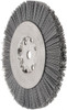 Weiler Abrasives 8" OD, 5/8" Arbor Hole, Crimped Nylon Wheel Brush 7/8" Face Width, 1-1/2" Trim Length, 0.04" Filament Diam, 4,500 RPM 20384 - 47029020