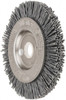 Weiler Abrasives 3" OD, 1/2" Arbor Hole, Crimped Nylon Wheel Brush 3/8" Face Width, 1/2" Trim Length, 0.035" Filament Diam, 6,000 RPM 31084 - 47029079