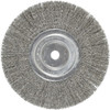 Weiler Abrasives 8" OD, 5/8" Arbor Hole, Crimped Steel Wheel Brush 1/2" Face Width, 2-1/16" Trim Length, 0.014" Filament Diam, 6,000 RPM 01175 - 75843482