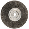 Weiler Abrasives 8" OD, 3/4" Arbor Hole, Crimped Steel Wheel Brush 1/2" Face Width, 2-1/16" Trim Length, 0.014" Filament Diam, 6,000 RPM 01178 - 83067843