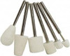 Value Collection 6 Piece, 1/8" Shank Diam, Wool Felt Bob Set Medium Density, Includes Ball, Cone, Cylinder, Flame, Olive & Oval Bobs 516208 - 91088294