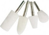 Value Collection 4 Piece, 1/4" Shank Diam, Wool Felt Bob Set Medium Density, Includes Ball, Cone, Cylinder, Flame, Olive & Oval Bobs 516205 - 91088310