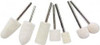 Value Collection 7 Piece, 1/8" Shank Diam, Wool Felt Bob Set Medium Density, Includes Ball, Cone, Cylinder, Flame, Olive & Oval Bobs 516096 - 91088443