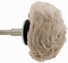 Dico 3" Diam 1/4" Shank Diam Medium Density Mushroom Shaped Mounted Bob 2-1/2" Head Length, Wool Felt 10-3-MUSHROOM - 02729259