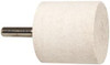 Divine Brothers Co. 1-1/2" Diam 1/4" Shank Diam Hard Density Cylinder Shaped Mounted Bob 1-1/2" Head Length, Wool Felt B18-H - 03562725