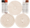 Value Collection 6" Diam Loose Sewn, Cushion Sewn Buffing Wheel Set 1/2" Arbor Hole 777480206 - 66998329