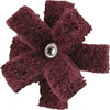Merit Abrasives 2 x 1/2" Very Fine 2 Ply Cross Buff 8-32 Threaded Hole, 12,000 Max RPM 66261080403 - 84525716