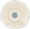 Made in USA 4" Diam x 1/2" Thick, Loose Sewn Mounted Buffing Wheel 40 Ply, 1/4" Shank Diam 515-404 - 77750305