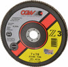 CGW Abrasives 7" 60 Grit 7/8" Center Hole Type 29 Zirconia Alumina Flap Disc Medium Grade, Coated, Arbor Attachment, Poly Cotton Backing, 8,600 RPM 42724 - 56451602