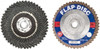 Garryson 4-1/2" 36 Grit 5/8-11 Center Hole Zirconia Alumina Flap Disc Very Coarse Grade, Coated, Arbor Attachment, Fiberglass Backing, 13,300 RPM G40760 - 37278462