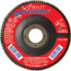United Abrasives-SAIT 4-1/2" 120 Grit 7/8" Center Hole Type 27 Zirconia Alumina Flap Disc Fine Grade, Coated, Arbor Attachment, Fiberglass Backing, 13,300 RPM 78011 - 81233850