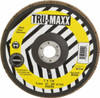 Tru-Maxx 7" 120 Grit 7/8" Center Hole Type 27 Zirconia Alumina Flap Disc Fine Grade, Coated, Arbor Attachment, 8,600 RPM 25229 - 86779311