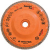 Walter Surface Technologies 4-1/2" 80 Grit 5/8-11 Center Hole Type 28 Ceramic Flap Disc Medium Grade, Coated, Arbor Attachment, Plastic Backing, 13,300 RPM 06B458 - 57809618