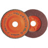 Walter Surface Technologies 4-1/2" 80 Grit 7/8" Center Hole Zirconia Alumina Flap Disc Medium Grade, Coated, Arbor Attachment, Plastic Backing, 13,300 RPM 15Q458 - 77327708