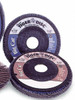 Weiler Abrasives 7" 120 Grit 7/8" Center Hole Type 27 Aluminum Oxide Flap Disc Fine Grade, Coated, Arbor Attachment, Phenolic Backing, 8,600 RPM 50786 - 00094896