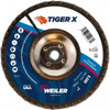 Weiler Abrasives 7" 60 Grit 5/8-11 Center Hole Type 27 Zirconia Alumina Flap Disc Medium Grade, Coated, Arbor Attachment, Phenolic Backing, 8,600 RPM 51233 - 46905949