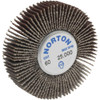 Norton 2" Diam x 1/2" Face Width, Medium Aluminum Oxide Coated Mounted Flap Wheel 1/4-20 Threaded Mount, 60 Grit, Cloth Backing, 23,000 Max RPM 63642502642 - 05098306