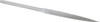 Strauss & Co. 8-1/2" OAL Medium Three Square Needle Diamond File 3/8" Wide x 3/8" Thick, 4-3/8 LOC, 126 Grit HB2607 D126 - 05232996