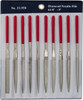Grobet USA 10 Piece Diamond Pattern File Set 6-1/4" Long, Medium Coarseness, Set Includes Flat, Round, Square, Three Square 33.950 - 09903972