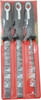 Nicholson 3 Piece American Pattern File Set 6" Long, Bastard Coarseness, Set Includes Half Round, Mill, Round 22015HNNN - 05331301