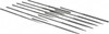 PFERD 12 Piece Needle Pattern File Set 6-1/4" Long, 2 Coarseness, Set Includes Flat, Hand, Crossing, Three Square, Square, Round, Half Round, Knife, Barrette, Flat with Round Edges, Crossing Oval 12150 - 44813061