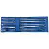 PFERD 5 Piece Diamond Pattern File Set 6" Long, Medium Coarseness, Set Includes Crossing Oval, Square, Three Square, Round, Hand Flat 04080 - 59482562
