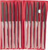Value Collection 12 Piece Swiss Pattern File Set 6-1/4" Long, 2 Coarseness, Round Handle, Set Includes Barrette, Crossing, Equalling, Flat, Half Round, Knife, Round, Round Edge Joint, Slitting, Square, Three Square 382-0062 - 00673228