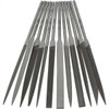 Value Collection 12 Piece Needle Pattern File Set 6-1/4" Long, Round Handle, Set Includes Flat, Three Square, Round, Equaling, Half Round, Knife Crossing, Slitting, Joint BD-KP8616 - 43589274