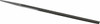 Grobet USA 10" Standard Precision Swiss Pattern Narrow Pillar File Double Cut, 0 Cut, 25/64" Width x 3/16" Thick, with Tang 31.235 - 60208501