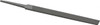 Grobet USA 4" Standard Precision Swiss Pattern Regular Pillar File Double Cut, 2 Cut, 3/8" Width x 1/8" Thick, with Tang 31.240 - 60210127