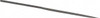 Grobet USA 6-1/4" Needle Precision Swiss Pattern Barrette File 00 Cut, 3" LOC, with Handle 31.458 - 60233236
