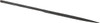 Nicholson 4" Needle Precision Swiss Pattern Three Square File 0 Cut, 2" LOC, with Handle T37221 - 60304649
