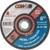 CGW Abrasives 6 x 0.045, 7/8" Hole 36 Grit Aluminum Oxide Cutoff Wheel Very Coarse, Reinforced, 10,200 Max RPM, Use with Angle Grinders 35517 - 56505936