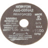 Norton 4 x 0.035, 3/4" Hole 60 Grit Aluminum Oxide Cutoff Wheel Medium Grade, Reinforced, 19,100 Max RPM, Use with Die Grinders 66243529609 - 01350768