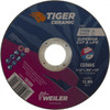 Weiler Abrasives 4-1/2 x 0.045, 7/8" Hole 60 Grit Ceramic Cutoff Wheel Fine, Reinforced, 13,300 Max RPM, Use with Angle Grinders 58300 - 33834813