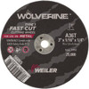 Weiler Abrasives 3 x 1/16, 1/4" Hole 36 Grit Aluminum Oxide Cutoff Wheel Medium Grade, Reinforced, 25,000 Max RPM, Use with Die Grinders 56065 - 61956587