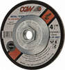 CGW Abrasives 24 Grit, 4-1/2" Wheel Diam, 1/4" Wheel Thickness, Type 27 Depressed Center Wheel Aluminum Oxide, Resinoid Bond, N Hardness, 13,300 Max RPM, Compatible with Angle Grinder 35623 - 05846647
