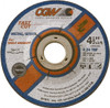 CGW Abrasives 24 Grit, 4-1/2" Wheel Diam, 1/4" Wheel Thickness, 7/8" Arbor Hole, Type 27 Depressed Center Wheel Coarse Grade, Aluminum Oxide, Resinoid Bond, 13,300 Max RPM 36102 - 40816837